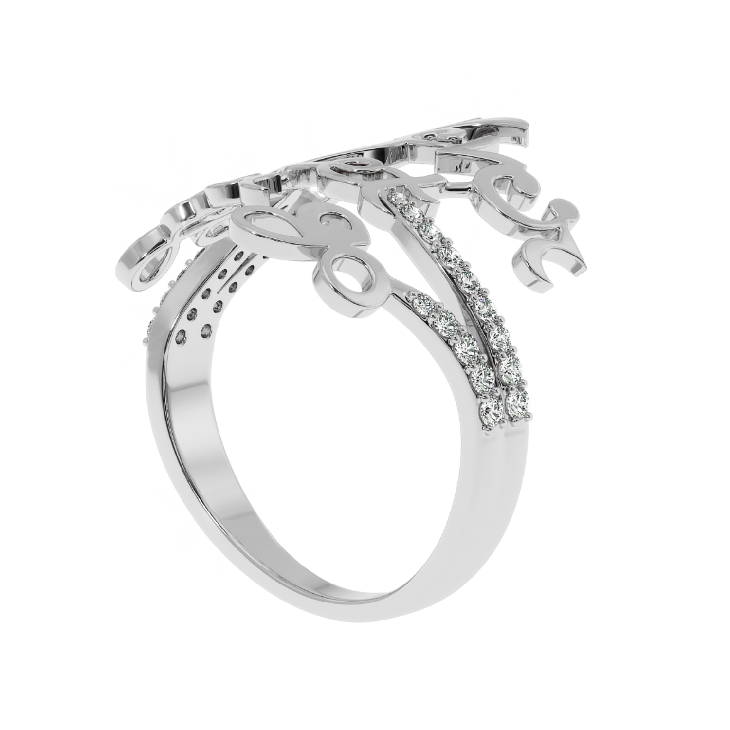 Buy 0.22Ct Unique Personalized Diamond Ring | Solitairekart